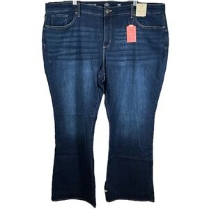 St.John's Bay Bootcut Jeans Women's Size 24w Long Medium Wash Blue Denim New